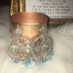 Silver and turquoise earrings